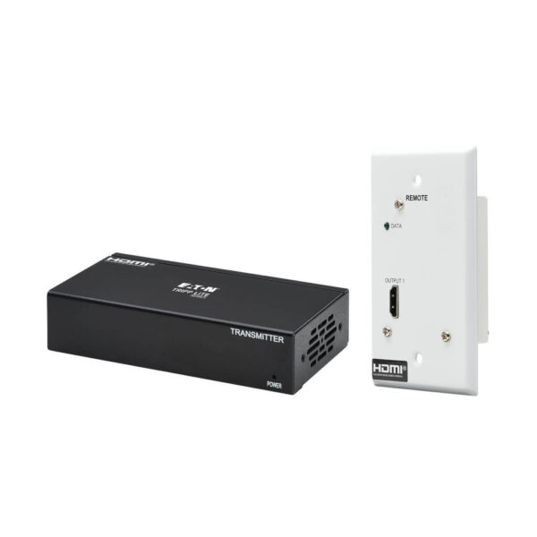 1ca03643a5b6a34f2b42847080f95ea3 Tripp Lite DisplayPort to HDMI over Cat6 Extender Kit, Box Transmitter/Wall Plate Receiver, 4K 60 Hz, PoC, HDCP 2.2, 230 ft., TAA - B127A-1A1-BDFH