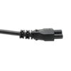 Tripp Lite series 3-Slot Power Cord, NEMA 5-15P to C5 - Laptop/Notebook, 10A, 125V, 18 AWG, 10 ft. (3.05 m), Black