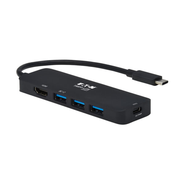 1d015a8c81cf71c77c88180e9f86d0b3 Tripp Lite series USB-C Multiport Adapter - 4K 60 Hz HDMI, USB 3.x (5Gbps) Hub Ports, 100W PD Charging, HDR, HDCP 2.2