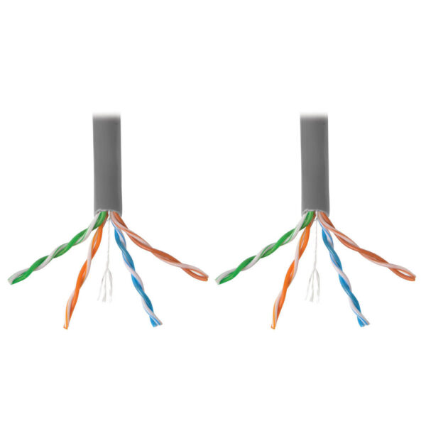 Tripp Lite series Cat6 Gigabit Bulk UTP Stranded 24 AWG CMR PVC Cable, Gray, 1000 ft. (304.8 m) TAA
