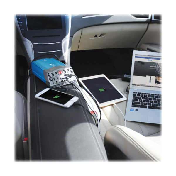 1d71d9e8c3cc6c93f0c8e5727e63cb85 Tripp Lite series 375W PowerVerter Ultra-Compact Car Inverter with 2 AC Outlets, 2 USB Charging Ports and Battery Cables