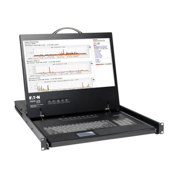 Tripp Lite series NetController 8-Port 1U Rack-Mount Console KVM Switch with 19-in. LCD, TAA