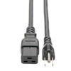 1d9d5d9c08b401af9952831feee76e72-1 Tripp Lite series Computer Power Cord, C19 to NEMA 5-15P - Heavy-Duty, 15A, 125V, 14 AWG, 8 ft. (2.43 m), Black
