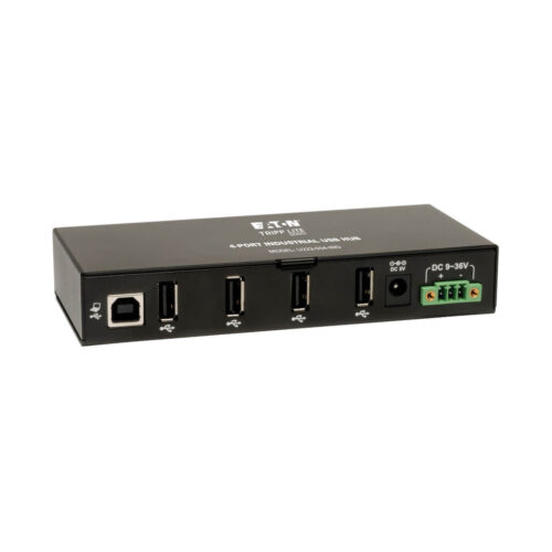 Tripp Lite series 4-Port Industrial-Grade USB 2.0 Hub - 15 kV ESD Immunity, Metal Housing, Mountable