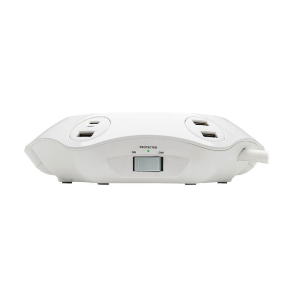 Tripp Lite series Conference Power Surge Protector - 4 NEMA 5-15R Outlets, USB-C & 3 USB-A Ports, Micro-USB, 8 ft. Cord