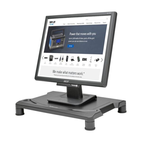 1ddb0834e272194795739e7f20a8885d Tripp Lite series Universal Monitor Riser, Height-Adjustable, Black, TAA