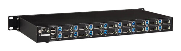 Tripp Lite series 16-Port DisplayPort/USB KVM Switch with Audio/Video and USB Peripheral Sharing, 4K 60 Hz, 1U Rack-Mount, TAA
