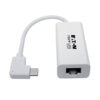 Tripp Lite series USB-C to Gigabit Network Adapter with Right Angle USB-C, Thunderbolt 3 Compatibility - White