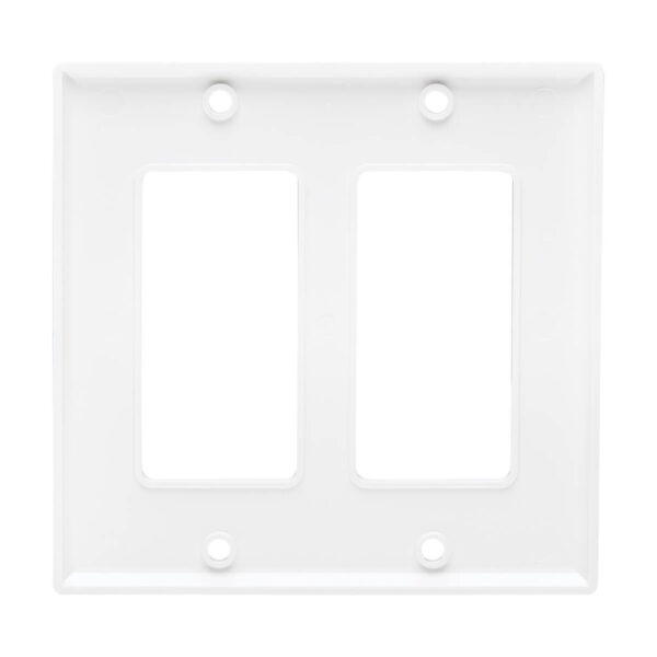 Tripp Lite series Double-Gang Faceplate, Decora Style - Vertical, White, TAA