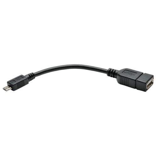 1ea41679eb879db3be06fe2161f65194 Tripp Lite series Micro USB to USB OTG Host Adapter Cable, 5-Pin Micro USB B to USB A M/F, 6-in. (15.24 cm)