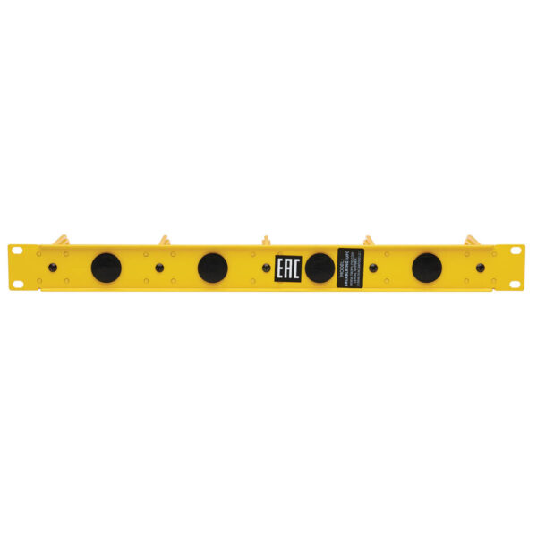 Tripp Lite series Horizontal Cable Manager - Flexible Rings, Yellow, 1U