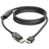 1edc00fd7916bea0a03e1702b7f0fcdf Tripp Lite series DisplayPort 1.4 to HDMI Active Adapter Cable (M/M), 4K 60 Hz, 4:4:4, HDR, HDCP 2.2, 6 ft. (1.8 m), TAA