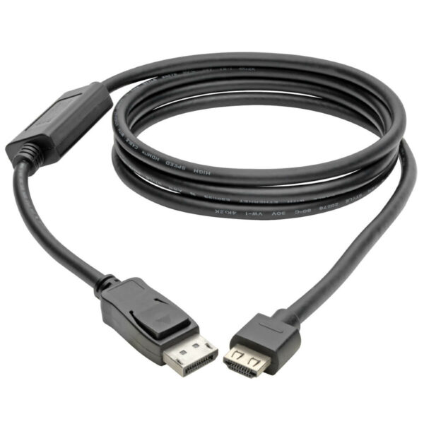 1edc00fd7916bea0a03e1702b7f0fcdf Tripp Lite series DisplayPort 1.4 to HDMI Active Adapter Cable (M/M), 4K 60 Hz, 4:4:4, HDR, HDCP 2.2, 6 ft. (1.8 m), TAA