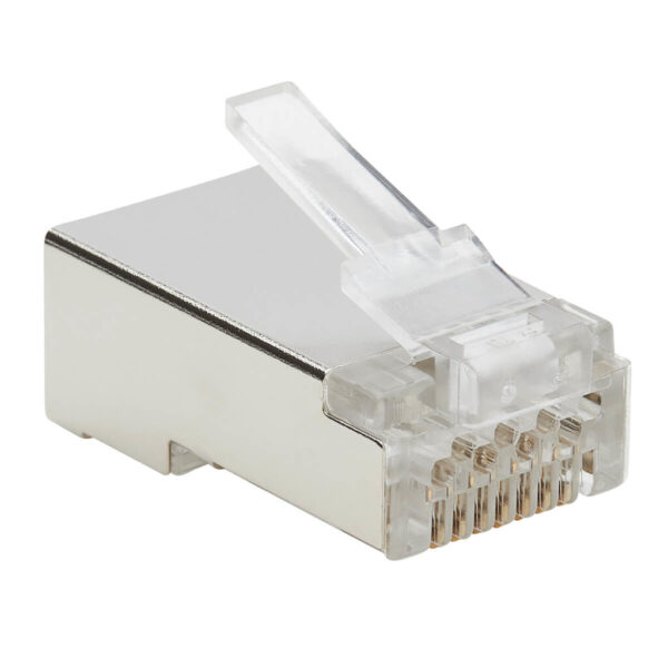 Tripp Lite series Cat6 RJ45 Pass-Through FTP Modular Plug, 100 Pack, TAA