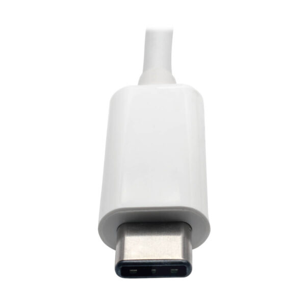 Tripp Lite series USB-C Multiport Adapter, DVI, USB 3.x (5Gbps) Hub Port, Gbe and PD Charging, White