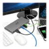 Tripp Lite USB-C Triple-Display Dock, 4K HDMI/DisplayPort, VGA, USB 3.x 5Gbps Hub, GbE, 100W PD Charging, Thunderbolt 3, Silver - U442-DOCK4-S