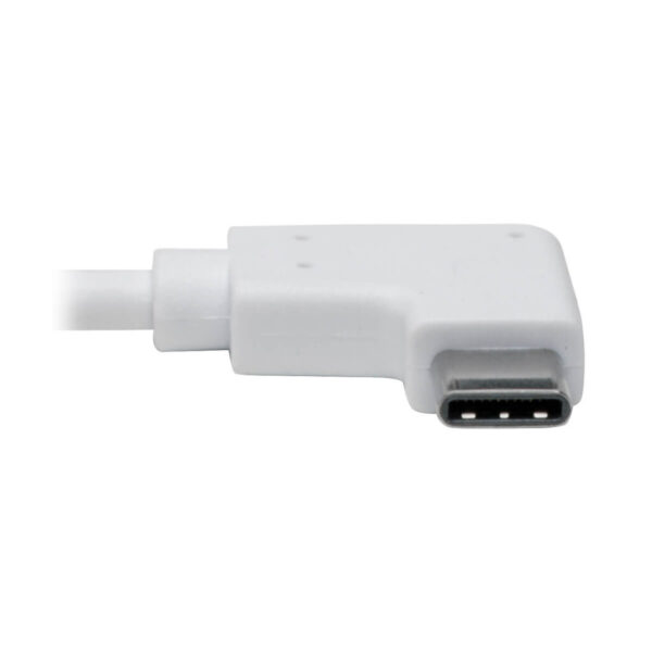 Tripp Lite series USB-C to Gigabit Network Adapter with Right Angle USB-C, Thunderbolt 3 Compatibility - White