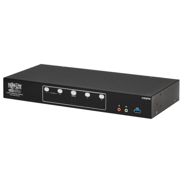 Tripp Lite series 4-Port HDMI Dual-Display KVM Switch - 4K 60 Hz, USB 3.2 Gen 1, HDCP 2.2, USB Sharing, TAA