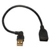 Tripp Lite series USB Extension Cable (USB-A Right-Angle M to USB-A F), 10-in. (25.4 cm)