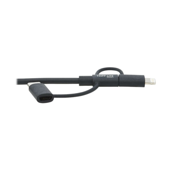 1f6bde6eb574170d05ffb05e20b55fba Tripp Lite series Universal USB-A to Lightning, USB Micro-B and USB-C Sync/Charge Cable (M/3xM), MFi Certified, Black, 6 ft. (1.8 m) - M101-006-LMC-BK