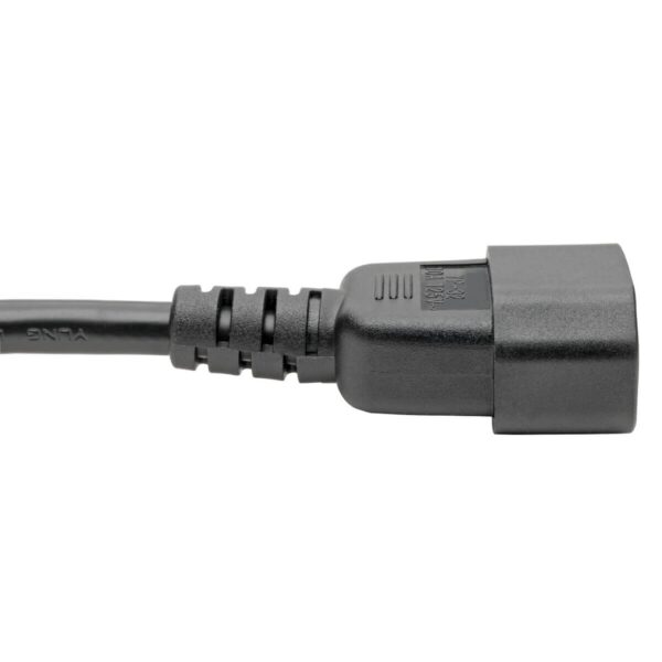 Tripp Lite series Power Cord Splitter, C14 to 4xC13 PDU Style - 10A, 250V, 18 AWG, 18-in. (45.72 cm), Black