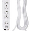 Tripp Lite series Safe-IT UL 1363 Medical-Grade Power Strip, 6 Hospital-Grade Outlets, USB Charging, Safety Covers, Antimicrobial, 15 ft. Cord