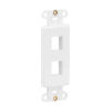 1fadc5c654329cbad783b571cc21a442 Tripp Lite series Center Plate Insert, Decora Style - Vertical, 2 Ports, TAA