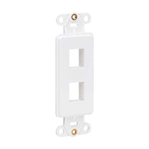 1fadc5c654329cbad783b571cc21a442 Tripp Lite series Center Plate Insert, Decora Style - Vertical, 2 Ports, TAA