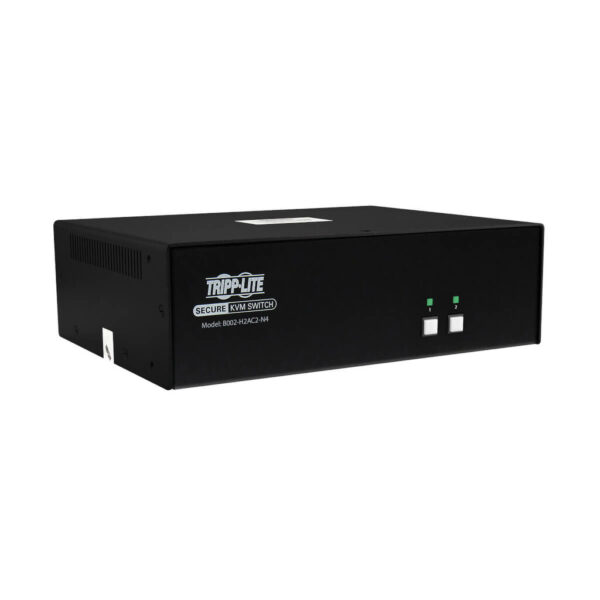 Secure KVM Switch, 2-Port, Dual Head, HDMI to HDMI, 4K, NIAP PP4.0, Audio, CAC, TAA