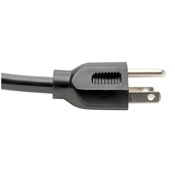 Tripp Lite series Heavy-Duty Power Extension Cable, NEMA L5-15R to NEMA 5-15P - 15A, 120V, 14 AWG, 1 ft. (0.31 m), Black