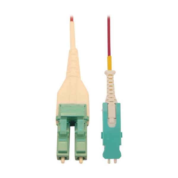 Tripp Lite series 40/100/400G Multimode 50/125 OM4 Fiber Optic Cable (Duplex SN-PC to Duplex LC-PC M/M), LSZH, Magenta, 3 m (9.8 ft.)