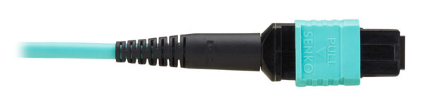2064c21a9416f9496d559646a7980f32 Tripp Lite series 40/100/400G Multimode 50/125 OM3 Fiber Optic Cable (8F MPO/MPO-PC F/F), Type-A Polarity, OFNP, Aqua, 30 m (98.4 ft.)