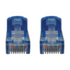 Tripp Lite series Cat6a 10G Snagless Molded UTP Ethernet Cable (RJ45 M/M), PoE, Blue, 6 in. (15 cm)