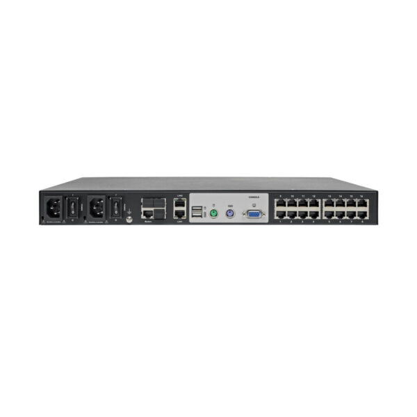 Tripp Lite series NetDirector 16-Port Cat5 KVM over IP Switch - Virtual Media, 1 Remote + 1 Local User, 1U Rack-Mount, TAA