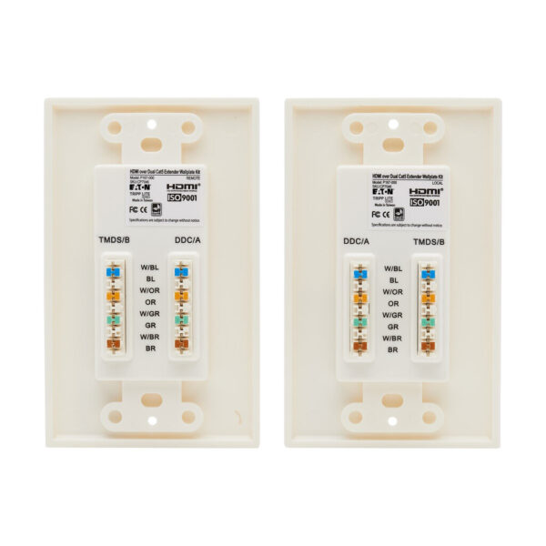 218375c7b3fe229ab3eaf340be19a469 Tripp Lite series HDMI over Dual Cat5/Cat6 Extender Wall Plate Kit with Transmitter and Receiver, TAA