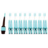 Tripp Lite series 400G Multimode 50/125 OM4 Plenum Fiber Optic Breakout Cable, 24F MTP/MPO-PC to (x4) LC Duplex (F/M), Aqua, 3 m