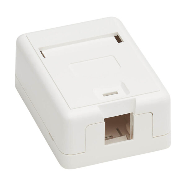 Tripp Lite series Surface-Mount Box for Keystone Jack - 1 Port, White, TAA