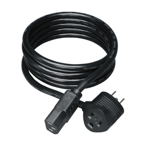 Tripp Lite series Piggyback Extension Cord, NEMA 5-15P/5-15R to C13 - 13A, 125V, 16 AWG, 6 ft. (1.83 m), Black