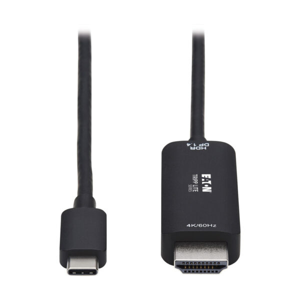 21c85feb5e6e8da9ff2773d45f67a7e8 Tripp Lite series USB-C to HDMI Active Adapter Cable (M/M), 4K 60 Hz, HDR, HDCP 2.2, DP 1.4 Alt Mode, Black, 6 ft. (1.8 m)
