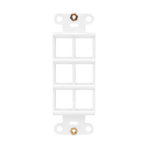 Tripp Lite series Center Plate Insert, Decora Style - Vertical, 6 Ports, TAA