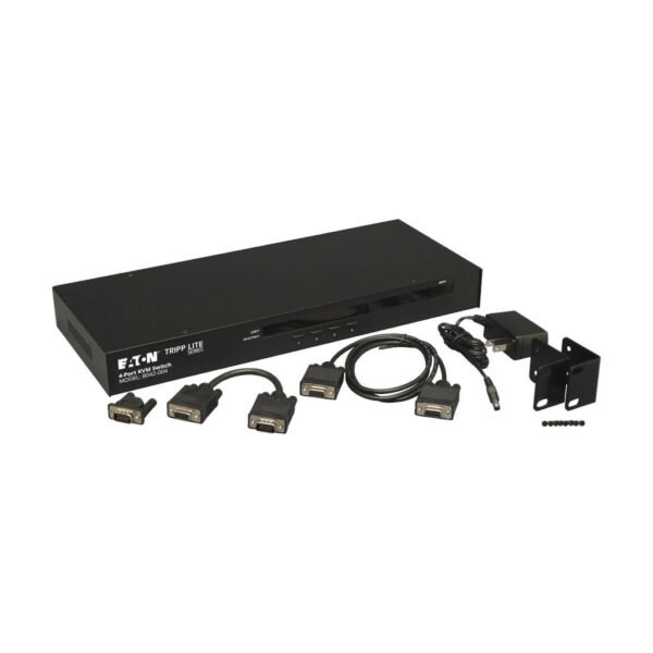Tripp Lite series 4-Port 1U Rack-Mount USB/PS2 KVM Switch with On-Screen Display