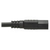 Tripp Lite series Safe-IT Antibacterial Hospital-Grade Power Cord, 5-15P to C13 - Green Dot, 13A, 125V, 16 AWG, Black, 6 ft. (1.8 m)