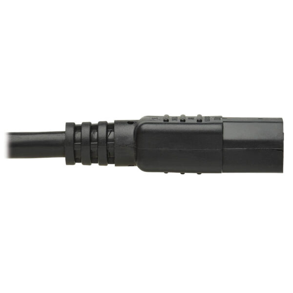 Tripp Lite series Safe-IT Antibacterial Hospital-Grade Power Cord, 5-15P to C13 - Green Dot, 13A, 125V, 16 AWG, Black, 6 ft. (1.8 m)