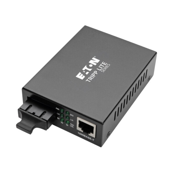 22483b31d7b9dc7017c959104f6b5cf1 Tripp Lite series Gigabit Multimode Fiber to Ethernet Media Converter, 10/100/1000 SC, International Power Supply, 1310 nm, 2,000 m (6,561 ft.)
