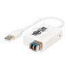 Tripp Lite series USB 2.0 Ethernet NIC Adapter - 10/100 Mbps, 100Base-FX, LC, Multimode Fiber, White