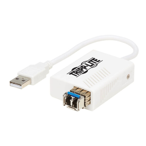 Tripp Lite series USB 2.0 Ethernet NIC Adapter - 10/100 Mbps, 100Base-FX, LC, Multimode Fiber, White