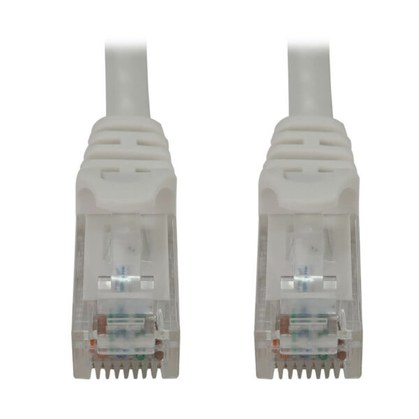 Tripp Lite series Cat6a 10G Snagless Molded UTP Ethernet Cable (RJ45 M/M), PoE, White, 20 ft. (6.1 m)