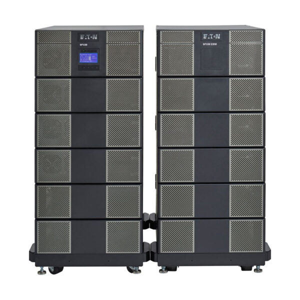 Eaton 9PXM 120V DC 12-Slot Connected External Battery Cabinet for 9PXM Online Double-Conversion UPS, Add up to 4 EBMs, 21U Rack/Tower, TAA