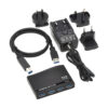 22c6841b501edac7b2e5b888894eafa8 Tripp Lite series 4-Port USB-A Mini Hub - USB 3.x (5Gbps), International Plug Adapters