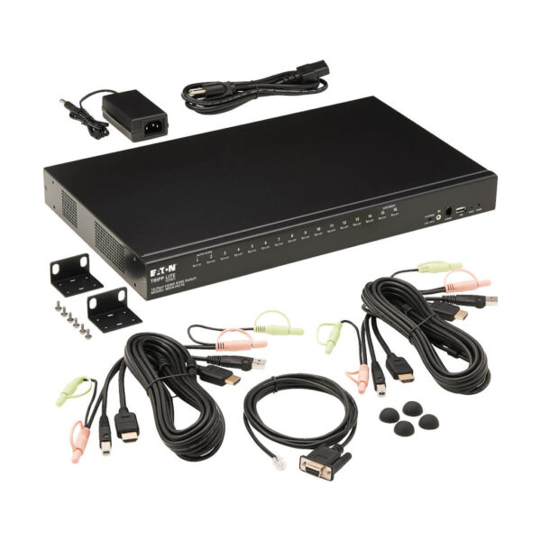 22cf38aa152389835a38770b352ec35f Tripp Lite series 16-Port HDMI/USB KVM Switch with Audio/Video and USB Peripheral Sharing, 1U Rack-Mount, TAA